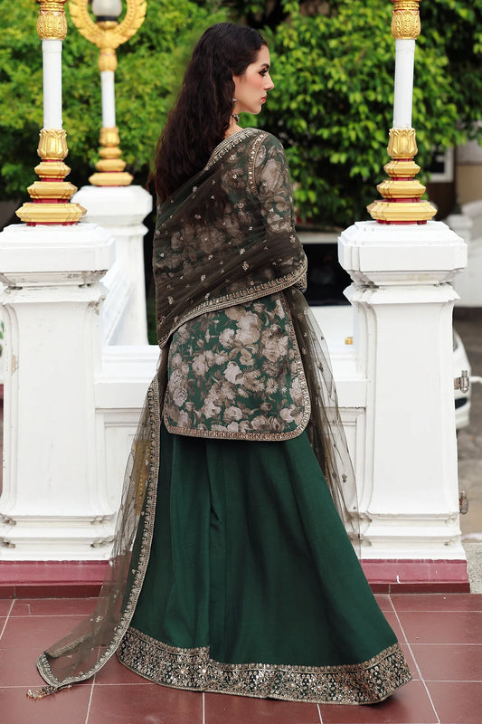 3-PC Embroidered Raw-Silk Suit CMA-5-161 (Pre-Order)