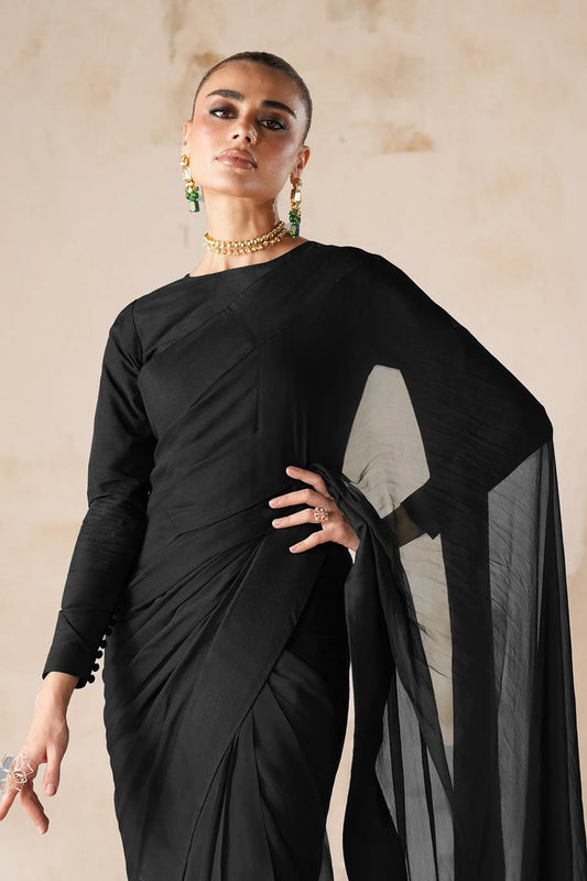 PLAIN CHIFFON SAREE EN-1219 (PRE-ORDER)