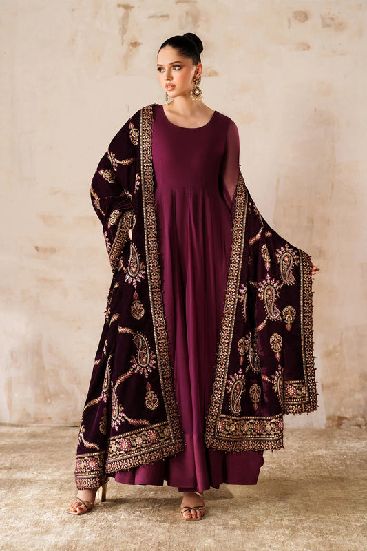 EMBROIDERED VELVET SHAWL VS-62 (PRE-ORDER)