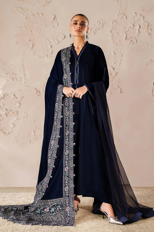 EMBROIDERED VELVET SHAWL VS-58 (PRE-ORDER)