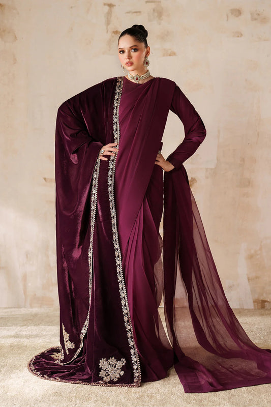 EMBROIDERED VELVET SHAWL VS-60 (PRE-ORDER)