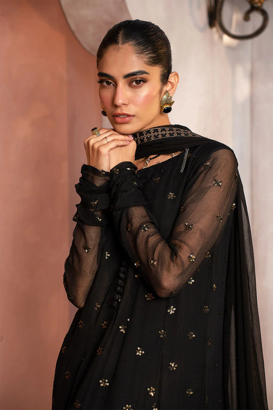 Black 'Raven Chic' Chiffon IP-57 (Pre-Order)