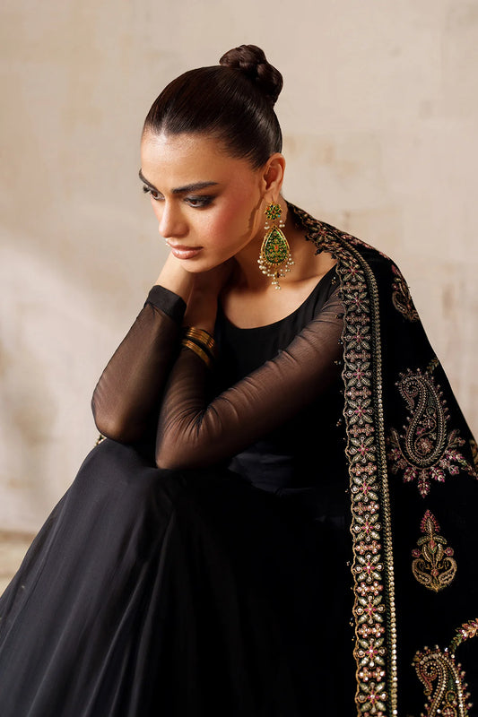 EMBROIDERED VELVET SHAWL VS-61 (PRE-ORDER)