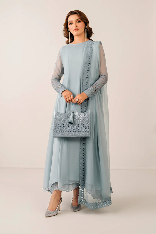 EMBROIDERED CHIFFON FROCK PR-1123 (PRE-ORDER)