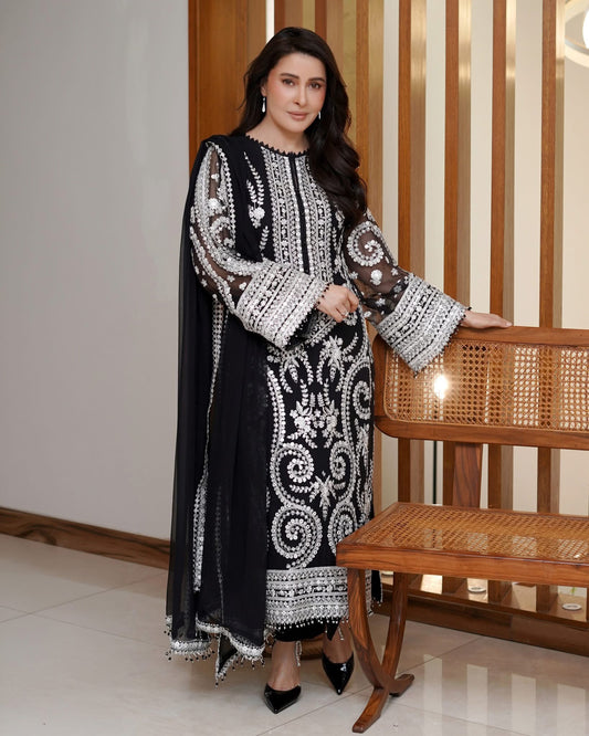 EMBROIDERED CHIFFON SF-4158 (PRE-ORDER)