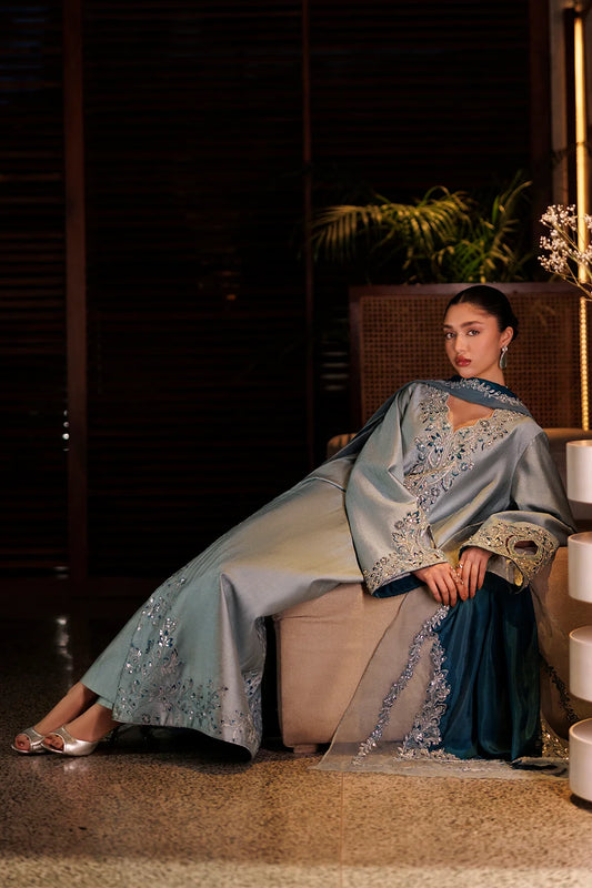 UE-717 Embroidered Jacquard Sheesha Silk(Pre-Order)