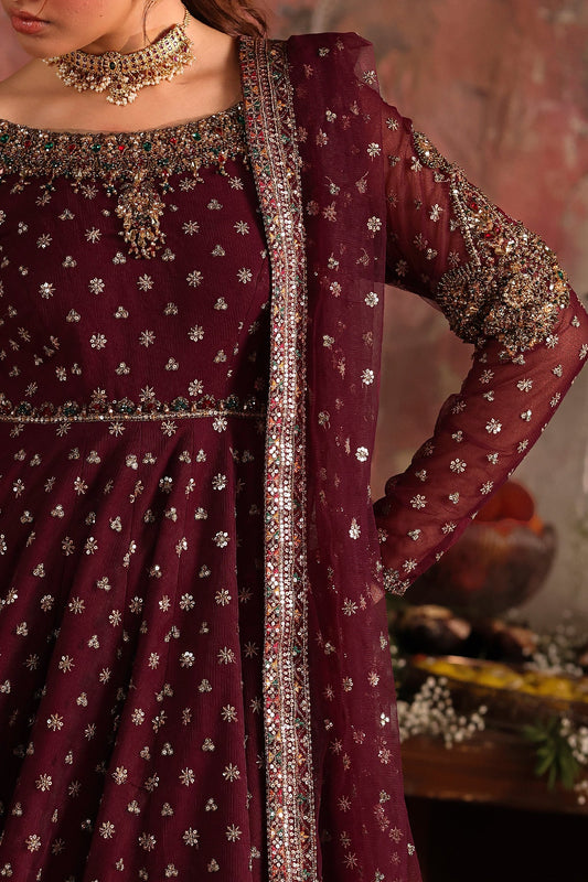 2-PC Embroidered Net Pishwas Suit stm-5-09 (Pre-Order)
