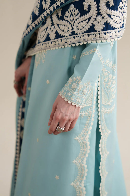 ICE BLUE LUXURY EMBROIDERED 3PCS SET (NPA3-26423) - READY TO WEAR