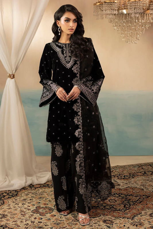 5670-KATIE EMBROIDERED VELVET UNSTITCHED (PRE-ORDER)