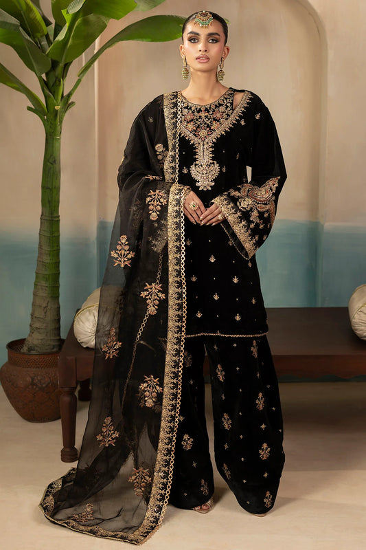 5674-MIRA EMBROIDERED VELVET UNSTITCHED (PRE-ORDER)