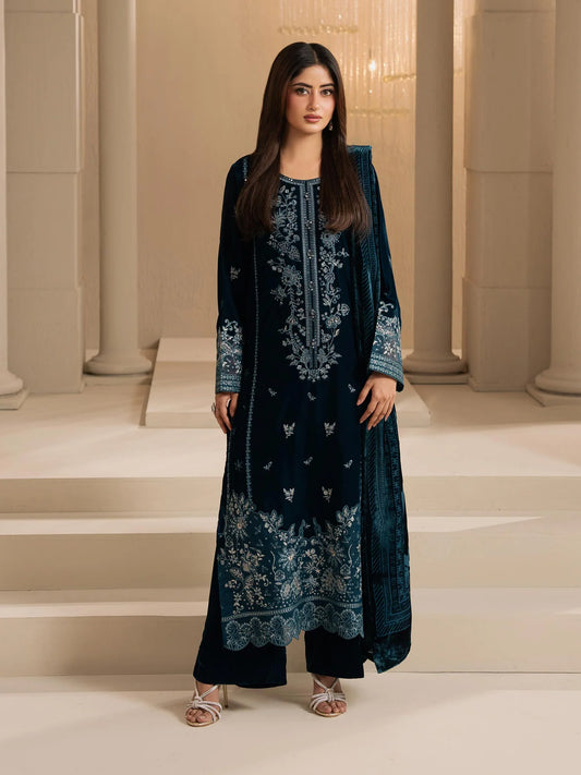 3 Piece Velvet Suit-Embroidered (Pre-Order)