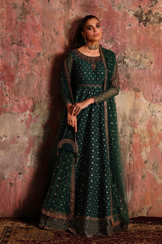 2-PC Embroidered Net Pishwas Suit stm-5-08 (Pre-Order)