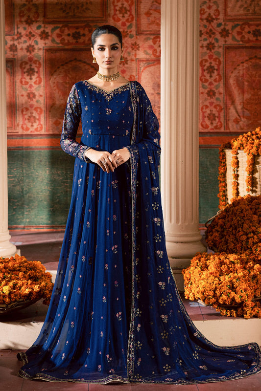 Earliblue 3Pc - Chiffon Wedding Frock (Pre-Order)