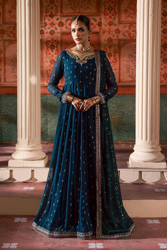 Mor Pankh 3Pc - Chiffon Wedding Frock (Pre-Order)