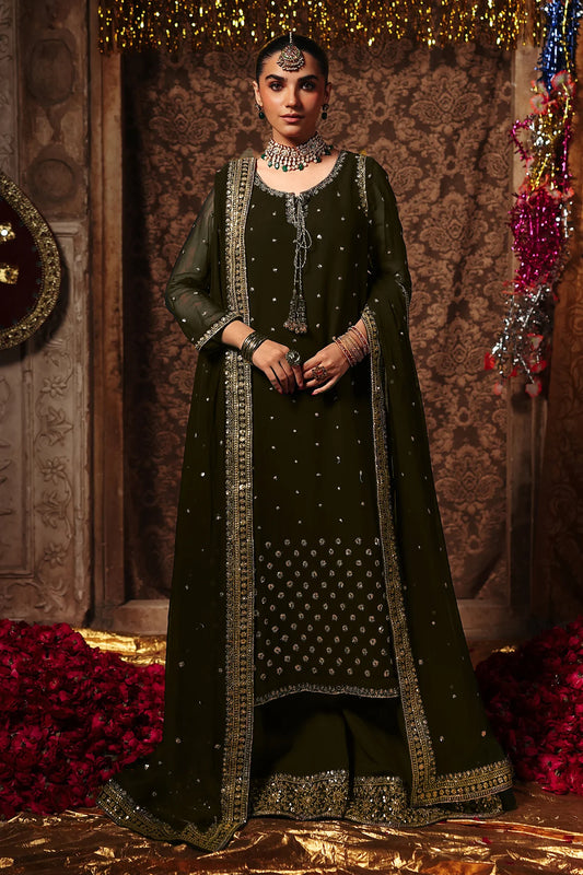 3-PC Embroidered Chiffon Suit CMA-5-144 (Pre-Order)