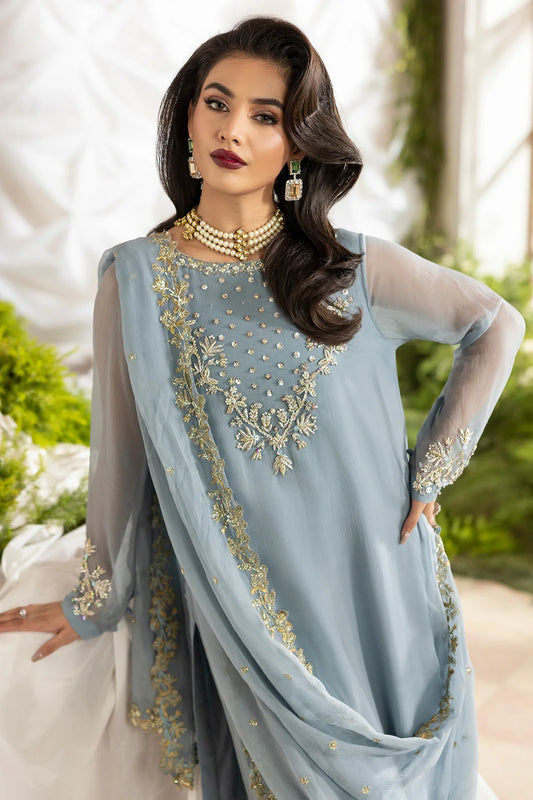 3-PC Embroidered Chiffon Suit CMA-5-100 (PRE-ORDER)