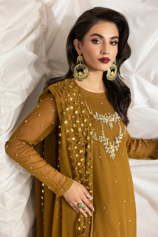 3-PC Embroidered Chiffon Suit CMA-5-046A (Pre-Order)