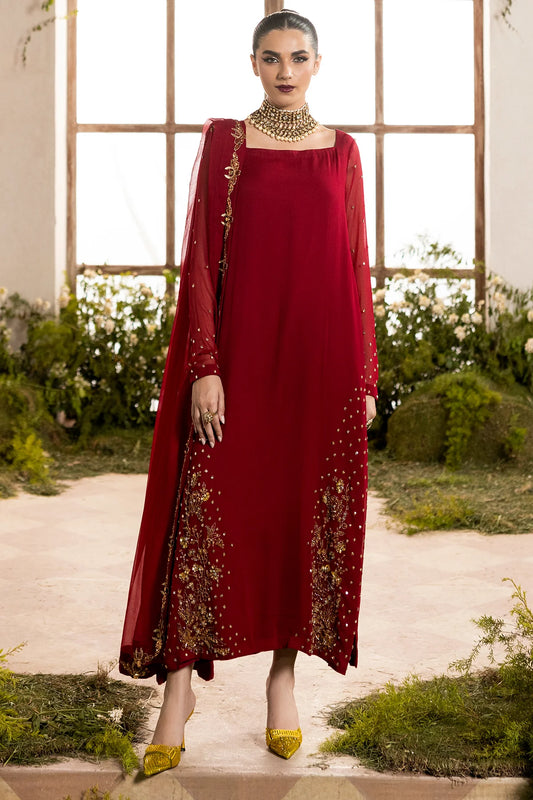 3-PC Embroidered Chiffon Suit CMA-5-047A (Pre-Order)