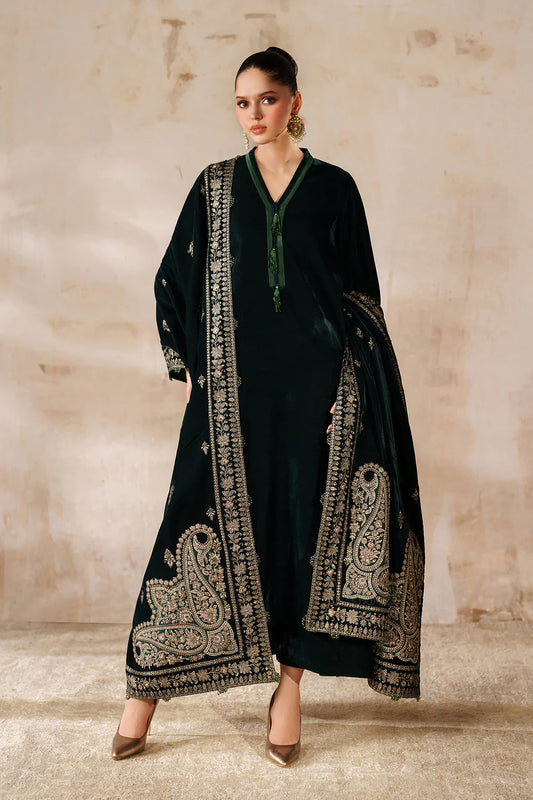 EMBROIDERED VELVET SHAWL VS-63 (PRE-ORDER)