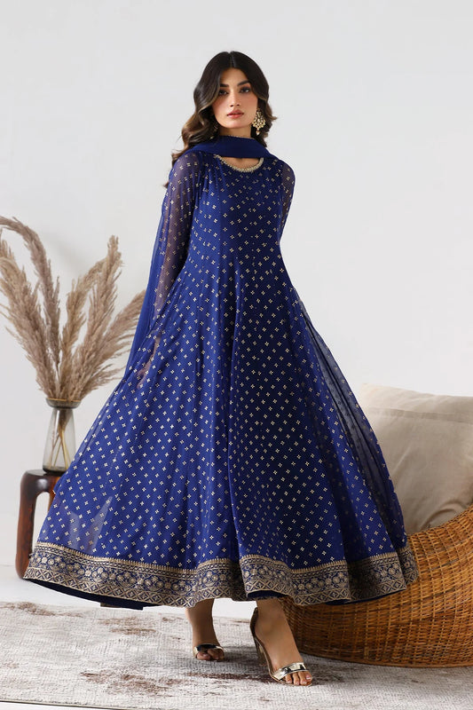 3-PC Embroidered Chiffon Shirt with Chiffon Dupatta and Trouser CMA-3-246 (PRE-ORDER)
