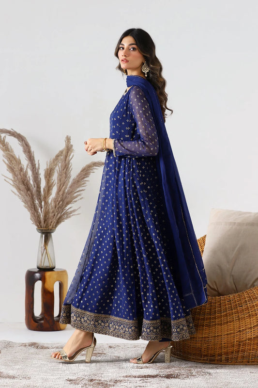 3-PC Embroidered Chiffon Shirt with Chiffon Dupatta and Trouser CMA-3-246 (PRE-ORDER)