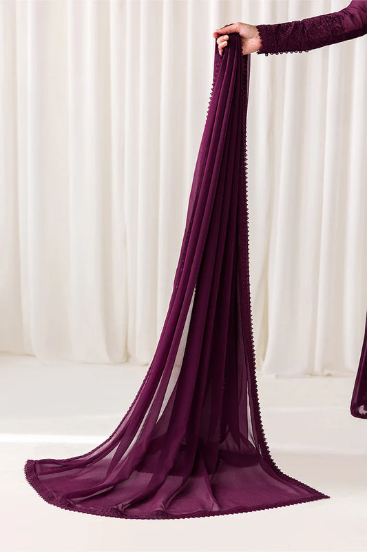 PLAIN CHIFFON DUPATTA-98 (PRE-ORDER)