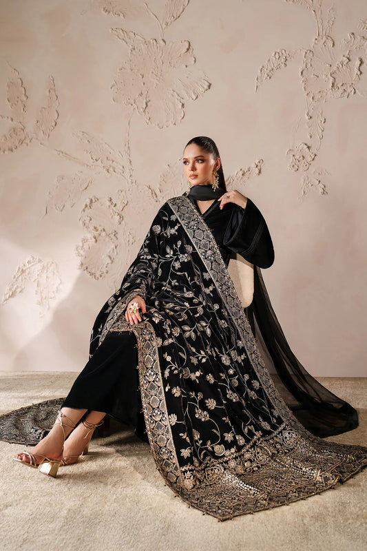 EMBROIDERED VELVET SHAWL VS-57 (PRE-ORDER)