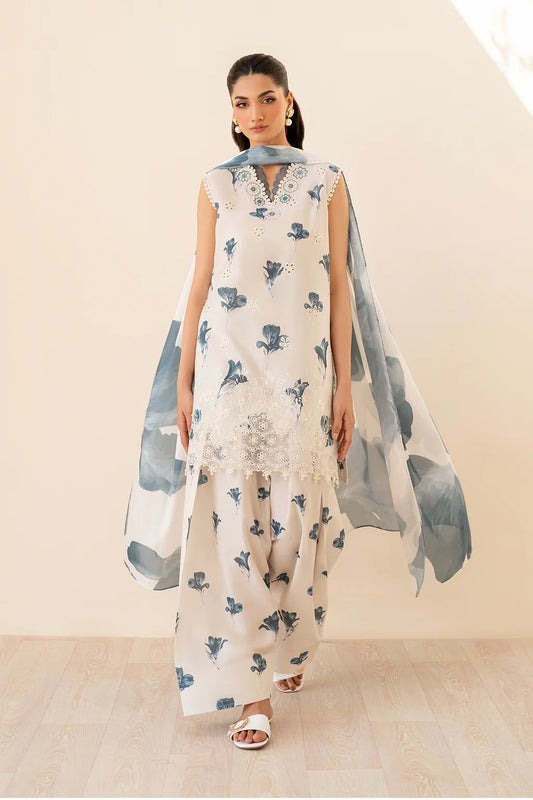 UE-442 Borer Embroidered Printed Lawn (Pre-Order)