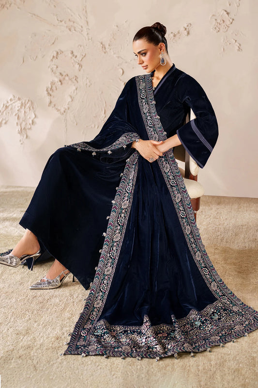 EMBROIDERED VELVET SHAWL VS-58 (PRE-ORDER)