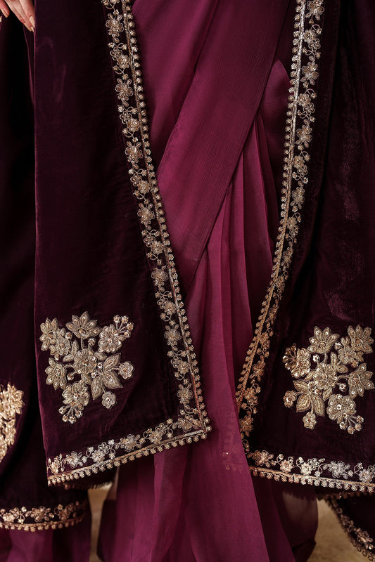 EMBROIDERED VELVET SHAWL VS-60 (PRE-ORDER)