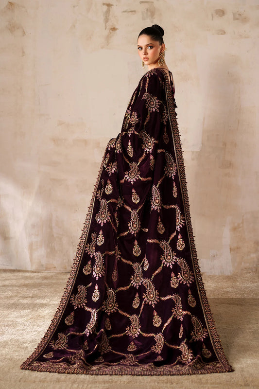 EMBROIDERED VELVET SHAWL VS-62 (PRE-ORDER)