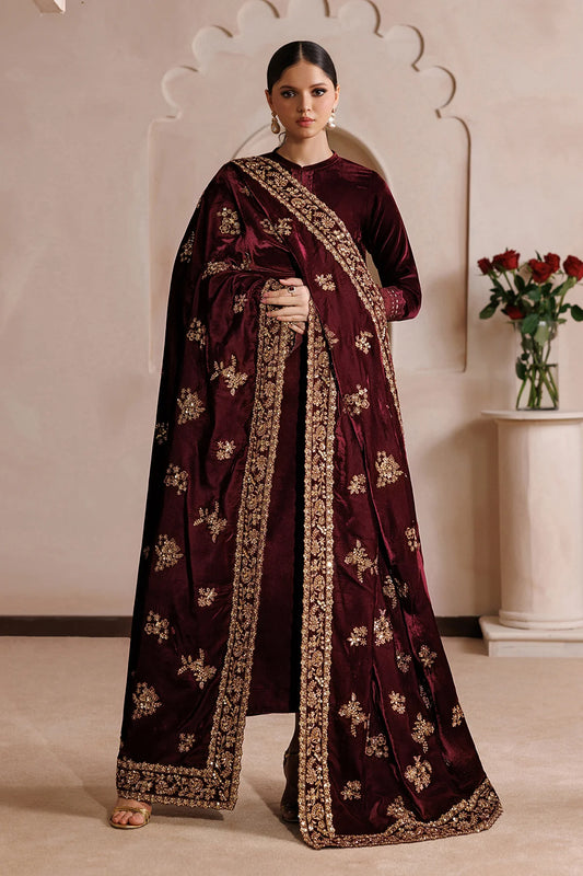 EMBROIDERED VELVET SHAWL VS-70(Pre-Order)