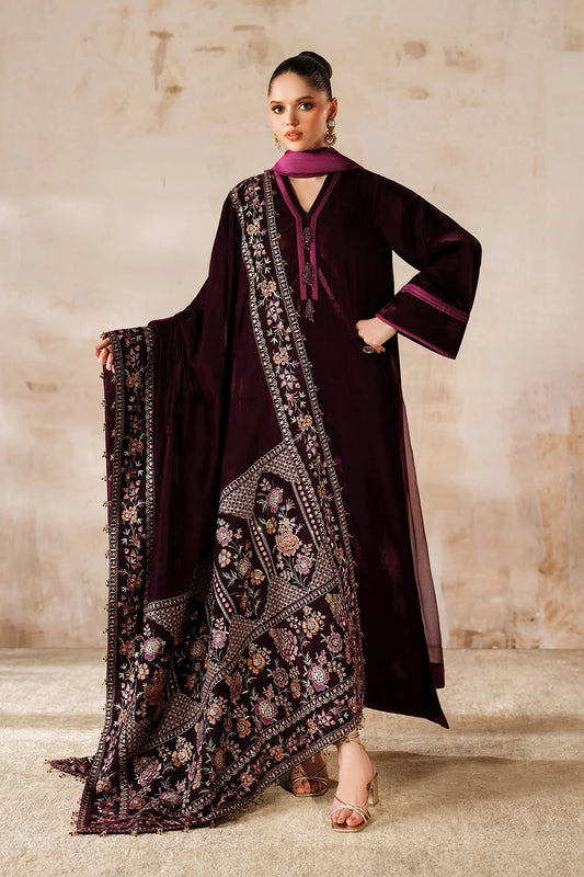 EMBROIDERED VELVET SHAWL VS-64 (Pre-Order)