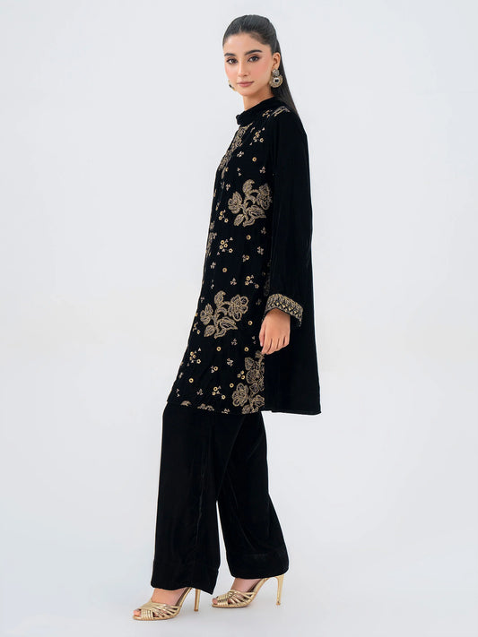 2 Piece Velvet Suit-Embroidered Pret (Pre-Order)