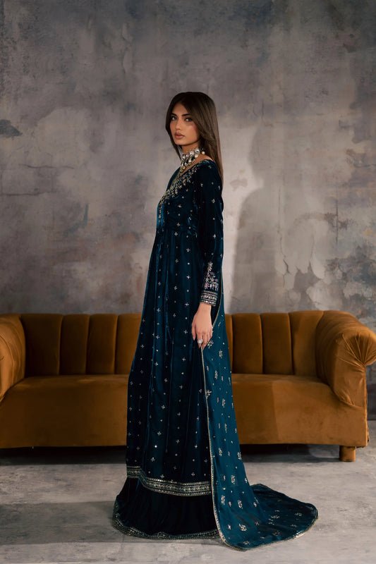 Ayra 3Pc - Velvet Formal Dress (Pre-Order)