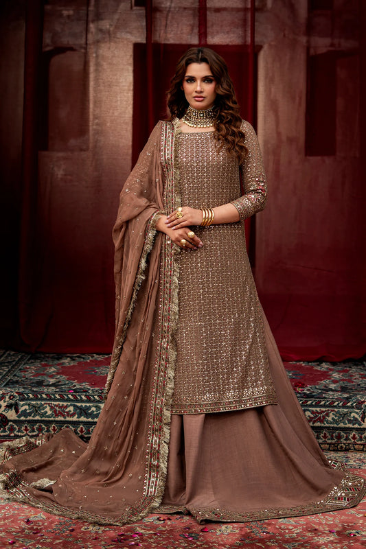 3-PC Embroidered Chiffon Suit CMA-6-221 (PRE-ORDER)