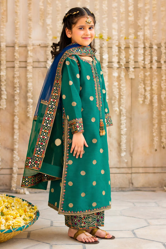 3-PC Embroidered Raw-Silk Suit CKP-6-367 (PRE-ORDER)