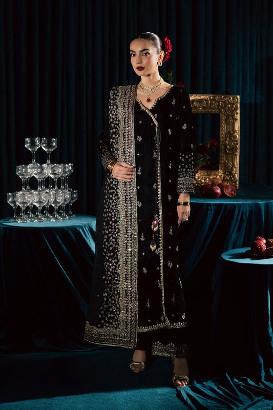 Diamond Black 3Pc - Velvet Formal Dress (Pre-Order)