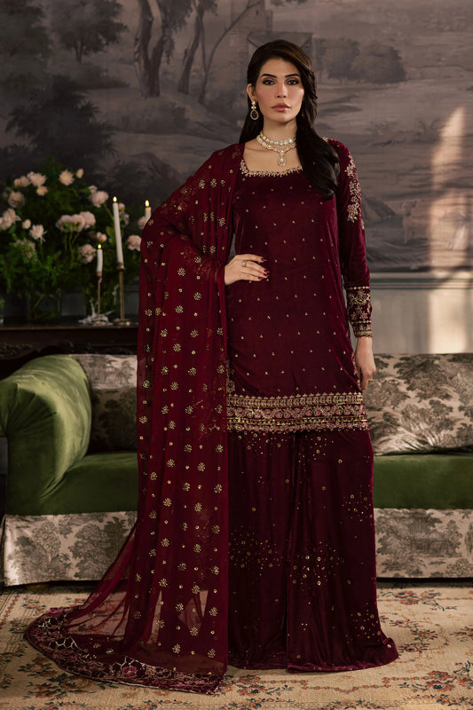 Dust Rose 3Pc - Velvet Luxe Pret (Pre-Order)