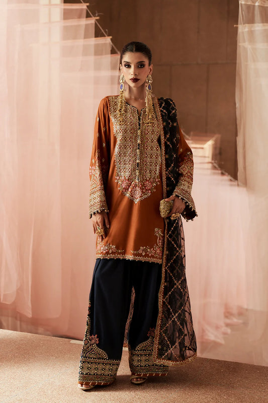 Pumpkin Gold Embroidered suit (Pre-order)