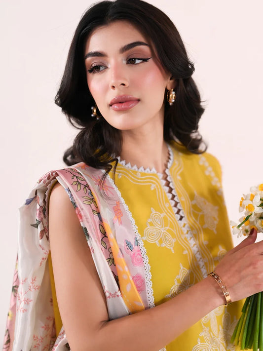 TUSCAN DAISY LUXURY EMBROIDERED LAWN 3PCS SET (NPA3-26415) - READY TO WEAR
