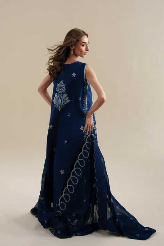 DEEP BLUE LUXURY EMBROIDERED 3PCS SET (NPA3-26426) - READY TO WEAR