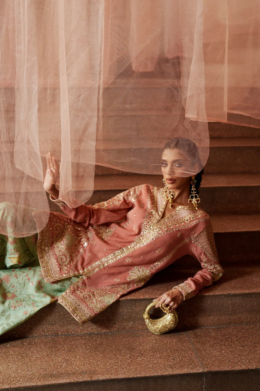 Blush Pink Embroidered suit (Pre-order)