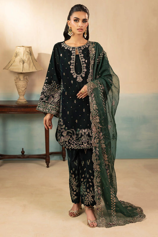 5666-AELLA EMBROIDERED VELVET UNSTITCHED (PRE-ORDER)