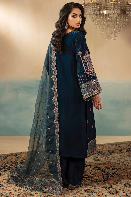 5671-STORM EMBROIDERED VELVET UNSTITCHED (PRE-ORDER)