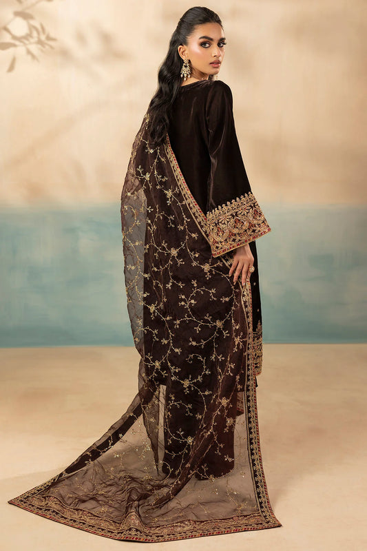 5673-ALMA EMBROIDERED VELVET UNSTITCHED (PRE-ORDER)