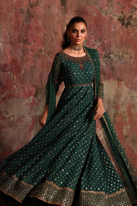 2-PC Embroidered Net Pishwas Suit stm-5-08 (Pre-Order)