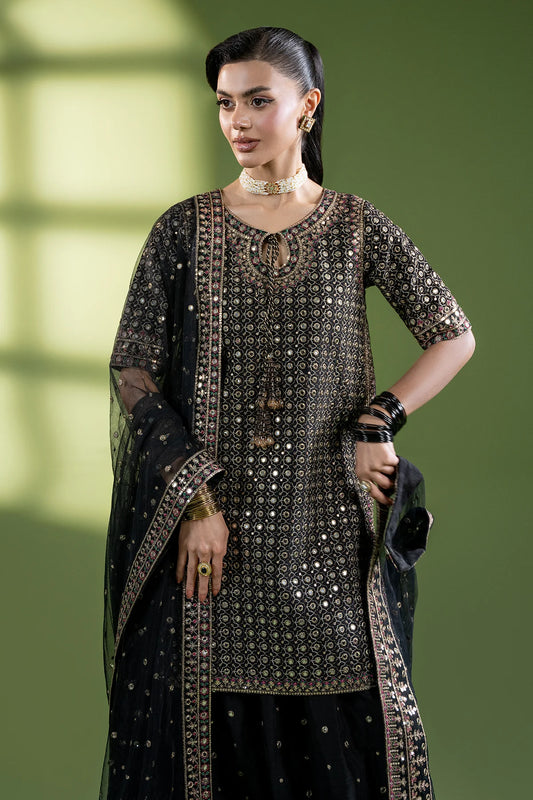 3-PC Embroidered Raw-Silk Suit CMA-6-237 (PRE-ORDER)