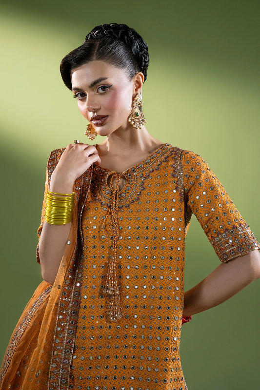 3-PC Embroidered Raw-Silk Suit CMA-6-260 (PRE-ORDER)