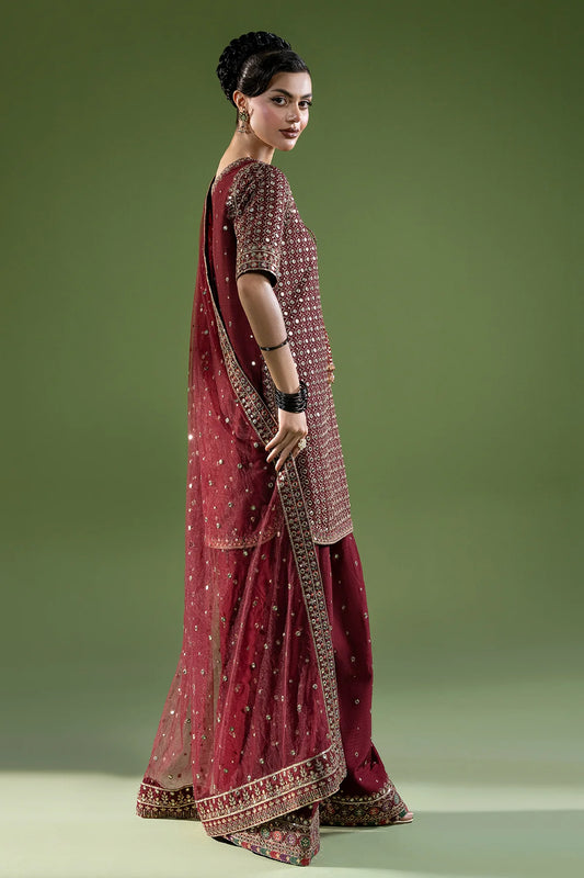 3-PC Embroidered Raw-Silk Suit CMA-6-236 (PRE-ORDER)